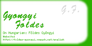 gyongyi foldes business card